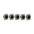 Kit 5 conectores wireconex wc 1023 fp bk ni xlr femea painel Kit 5 conectores wireconex wc 1023 fp bk ni xlr femea painel