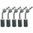 Kit 5 Conexões 45 Graus Radial Fêmea 6mm Alumínio Com Clip