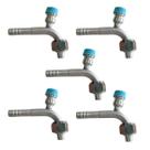 Kit 5 Conexões 90 Graus Fêmea 8mm Com Ventil R134 Alumínio