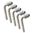 Kit 5 Conexões 90 Graus Oring Macho Giratória 8mm Alumínio
