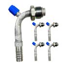 Kit 5 Conexões 90 Oring Macho Gir 12mm Ventil R134 Alumínio Kit 5 Conexões 90 Oring Macho Gir 12mm Ventil R134 Alumínio