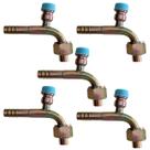 Kit 5 Conexões 90º Graus Oring Fêmea 8mm C/ Ventil R134a Aço