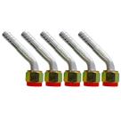 Kit 5 Conexões Ar Cond 45 Graus Oring Fêmea 10mm Alumínio Kit 5 Conexões Ar Cond 45 Graus Oring Fêmea 10mm Alumínio