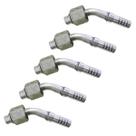 Kit 5 Conexões Ar Cond 45 Graus Oring Fêmea 12mm Alumínio Kit 5 Conexões Ar Cond 45 Graus Oring Fêmea 12mm Alumínio