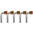 Kit 5 Conexões Ar Cond 90 Graus Oring Fêmea 10mm Alumínio