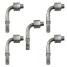 Kit 5 Conexões Ar Cond 90 Graus Oring Fêmea 12mm Alumínio Kit 5 Conexões Ar Cond 90 Graus Oring Fêmea 12mm Alumínio