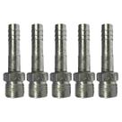 Kit 5 Conexões Ar Cond Reta Oring Macho Fixo 10mm Alumínio Kit 5 Conexões Ar Cond Reta Oring Macho Fixo 10mm Alumínio