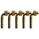 Kit 5 Conexões Ar Condicionado 90 Graus Oring Fêmea 10mm Aço Kit 5 Conexões Ar Condicionado 90 Graus Oring Fêmea 10mm Aço
