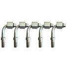 Kit 5 Conexões Ar Condicionado 90 Graus Oring Fêmea 12mm Aço Kit 5 Conexões Ar Condicionado 90 Graus Oring Fêmea 12mm Aço