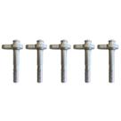 Kit 5 Conexões Ar Reta Radial Block Fitting 08mm Alumínio