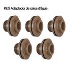 Kit 5 Conexões de Água Fria 1" 32mm Marrom/Soldável Curva 90/45 Flange,União, Luva Correr