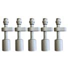 Kit 5 Conexões Reta Radial Block Fitting 8mm Alumínio Clip