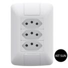 Kit 5 Conjunto 3 Tomadas 10A 250V Aria 2P+T 4x2 Tramontina