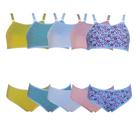 Kit 5 Conjunto Calcinha e Sutiã Menina Juvenil - OPTE MODA INTIMA