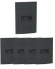 Kit 5 conjunto de tomada 10a grafite up schneider