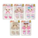 Kit 5 conjunto enxoval toca luva e meia recem nascido meninas bebê, material premium, conforto e maciez