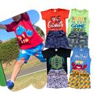 Kit 5 Conjunto Infantil Menino Roupa Verão Tamanho 1 ao 10 Kit 5 Conjunto Infantil Menino Roupa Verão Tamanho 1 ao 10