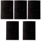 Kit 5 Conjunto Interruptor Simples 10a 250v Preto Clean Margirius
