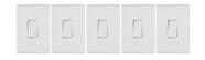 Kit 5 Conjunto Interruptor Simples 10A Liz - Tramontina Kit 5 Conjunto Interruptor Simples 10A Liz - Tramontina