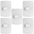 Kit 5 Conjunto Interruptor Simples Bipolar 25a Schneider