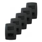 Kit 5 Conjunto Interruptor Simples + Tomada 10A 250V Preta