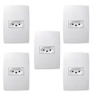 Kit 5 Conjunto Tomada 20a 2p+t 4x2 Branca 615081bc Pial Plus+ Kit 5 Conjunto Tomada 20a 2p+t 4x2 Branca 615081bc Pial Plus+