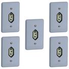 Kit 5 Conjunto Tomada 2p+t 20a 250v Silentoque 4x2 Pial