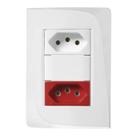 Kit 5 conjunto tomada dupla vermelha branca 20a 250v pezzi tendenza 50000