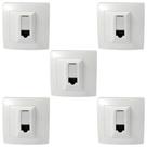 Kit 5 Conjunto Tomada Rede Rj45 Cat5e 8 Fios Pial Legrand