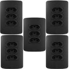 KIT 5 CONJUNTO TOMADA TRIPLA 10a MARGIRIUS LINHA B3 PRETO KIT 5 CONJUNTO TOMADA TRIPLA 10a MARGIRIUS LINHA B3 PRETO