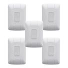 Kit 5 Conjuntos 4x2 Com 1 Interruptor Simples 6A 250V Branco 57241001 Aria Tramontina