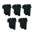 Kit 5 Conjuntos Body e Calça Térmico Peluciado bebê - Preto 01 - M