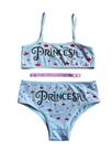 Kit 5 Conjuntos Lingerie Infantil Menina Moça Calcinha e Top Nadador de Algodão