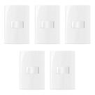 Kit 5 Conjuntos Placa com Interruptor Simples 4x2 Sleek Margirius 16017