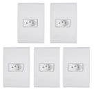 kit 5 Conjutos Tomadas 10A Branco Tramontina Liz 57170/210 kit 5 Conjutos Tomadas 10A Branco Tramontina Liz 57170/210
