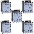 Kit 5 Contator Mini 10a WEG 4 NA 190V/220V CWCA0-40-00V26