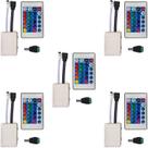 Kit 5 controlador e controle remoto para fita de led rgb 5050 12v galaxy Kit 5 controlador e controle remoto para fita de led rgb 5050 12v galaxy