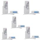 KIT 5 Controle Remoto Qualitronix QV40 Ventilador e Lâmpada com Suporte de Parede até 150W