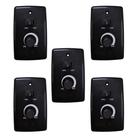 Kit 5 controle ventilador oscila placa 4x2 biv preta 11775
