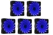 Kit 5 Cooler Fan 120mm 12cm 15 Leds Vermelho Azul Verde Branco Rosa Kit 5 Cooler Fan 120mm 12cm 15 Leds Vermelho Azul Verde Branco Rosa