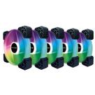Kit 5 Cooler Fan Hayom FC1306 RGB 120mm 12cm S/Controladora - FC1306