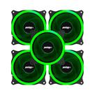 Kit 5 Cooler Fan HQ Reinforced 15 Leds Para Gabinete 120mm
