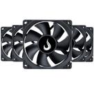 Kit 5 Cooler Fan Rise Mode Black 80mm 12v Preto - RM-BK-02-FB