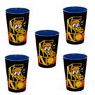 Kit 5 Copo Plástico Azul Game 320ml Plasvale Livre BPA