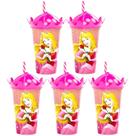 Kit 5 Copos Bela Adormecida para Festa Decoração Lembranças