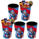 Kit 5 Copos Lembrancinha Decoração de Festa Infantil Capitão América