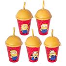 Kit 5 Copos Meu Malvado Favorito Minions Lembrança de Festa Infantil Aniversário