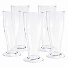 Kit 5 Copos Mini Tulipa Acrílico Transparente 220ml Chopp