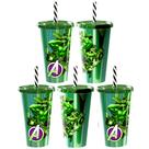Kit 5 Copos Tema Hulk Lembrancinha p/ Doces Festa Infantil