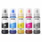 Kit 5 Cores Tinta Epson 555 T555 Original para Ecotank L8160 L8180 L 8160 L 8180 5 Refis de 70ml Kit 5 Cores Tinta Epson 555 T555 Original para Ecotank L8160 L8180 L 8160 L 8180 5 Refis de 70ml